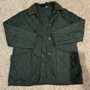 Olive Green quilted barn jacket